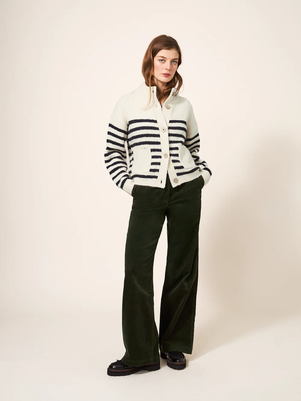 Bonnie Strickjacke - Elfenbeinfarben Mehrfarbig - 38 Bild 1