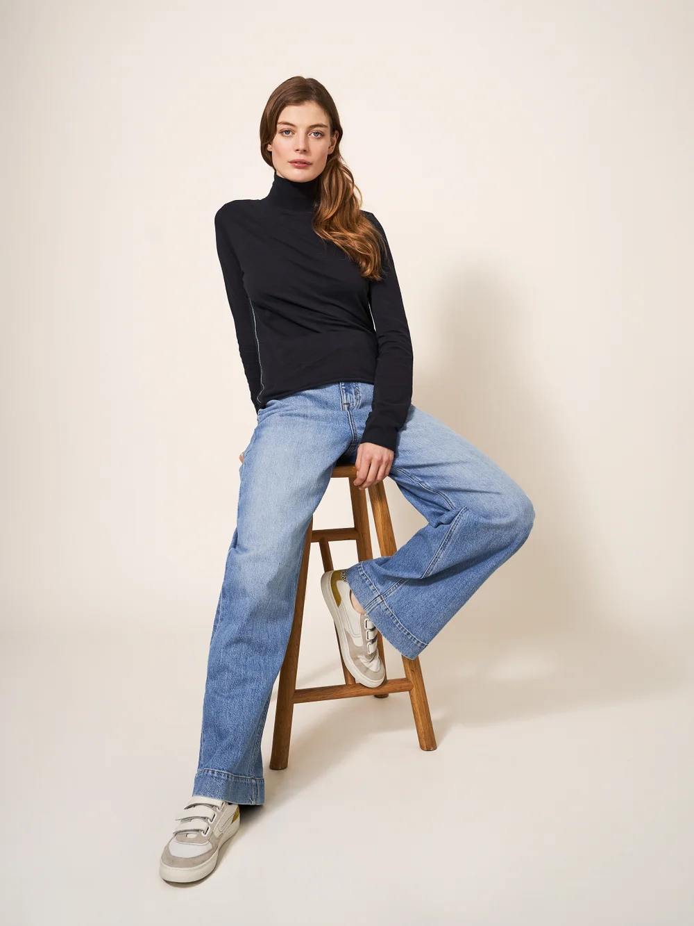 Camile Langarmshirt mit hochgeschlossenem Kragen - Dunkelgrau - 38 Bild 1