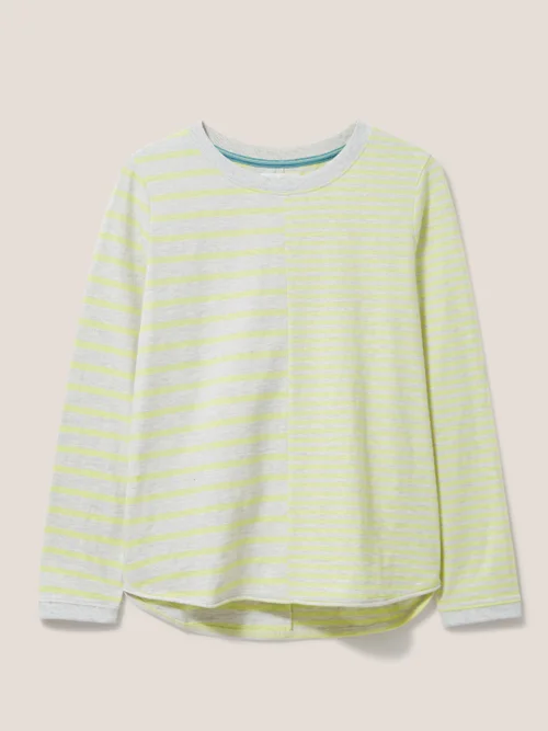 Cassie Gestreiftes Langarmshirt - Gelb Mehrfarbig - 38 Bild 4