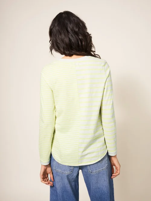 Cassie Gestreiftes Langarmshirt - Gelb Mehrfarbig - 38 Bild 3