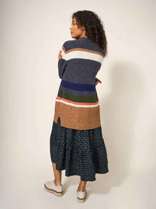 Erica Lange Strickjacke - Blau Mehrfarbig - 38 Bild 3