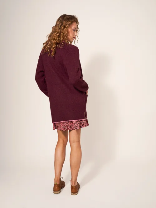 Erica Lange Strickjacke - Dunkelviolett - 38 Bild 3