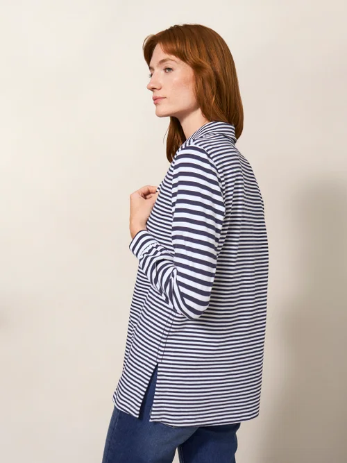 Fran Bluse - Marineblau Mehrfarbig - 38 Bild 3