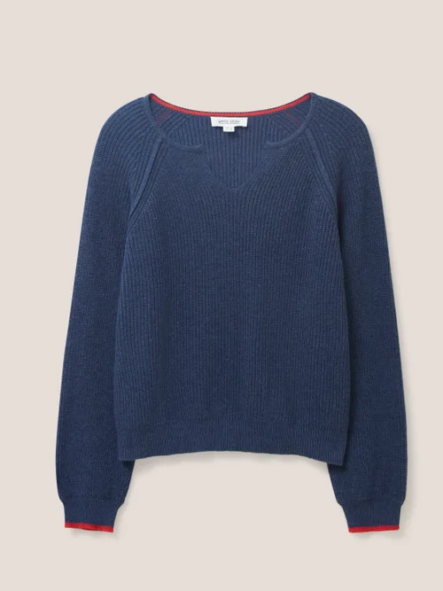 Jennie Pullover mit Rippenstruktur - Dunkel-Marineblau - 38 Bild 4