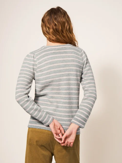 Julie Pullover - Grau Mehrfarbig - 38 Bild 3