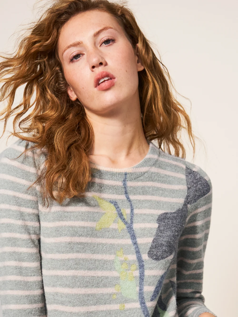 Julie Pullover - Grau Mehrfarbig - 38 Bild 1