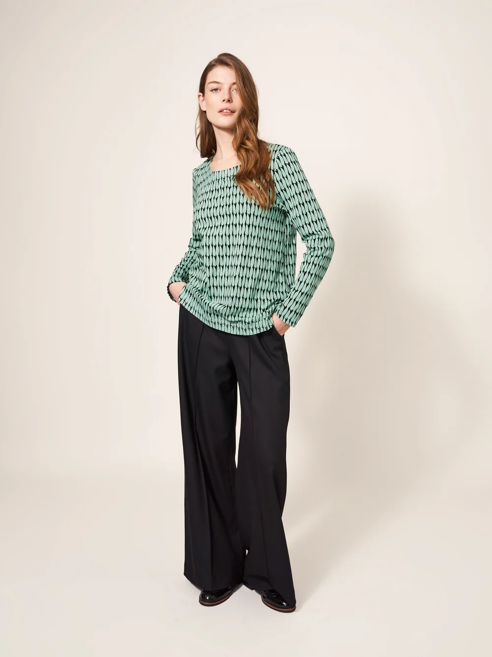 Langarmshirt - Grün Mehrfarbig - 38 Bild 1