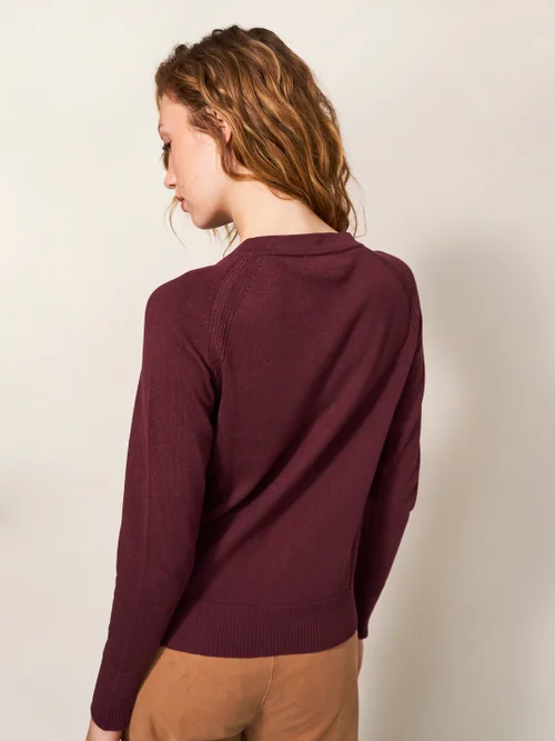 Lulu Strickjacke - Dunkelviolett - 38 Bild 3