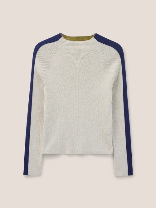Pop Pullover mit Rippenstruktur - Grün Mehrfarbig - 38 Bild 4