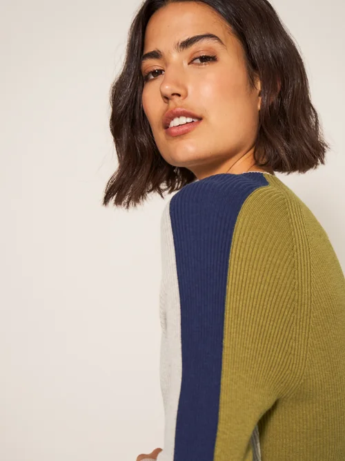 Pop Pullover mit Rippenstruktur - Grün Mehrfarbig - 38 Bild 2