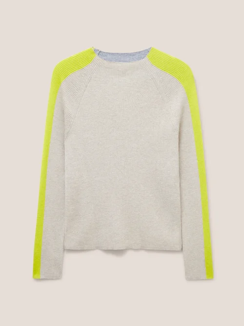 Pop Pullover mit Rippenstruktur - Natur Mehrfarbig - 38 Bild 4
