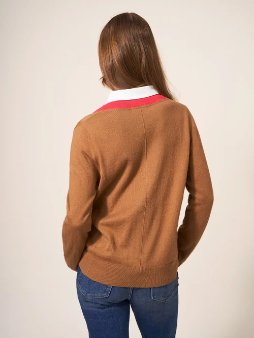 Sally Smarte Strickjacke - Dunkelbraun - 38 Bild 3