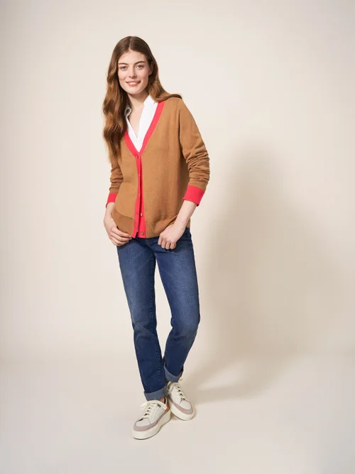 Sally Smarte Strickjacke - Dunkelbraun - 38 Bild 1