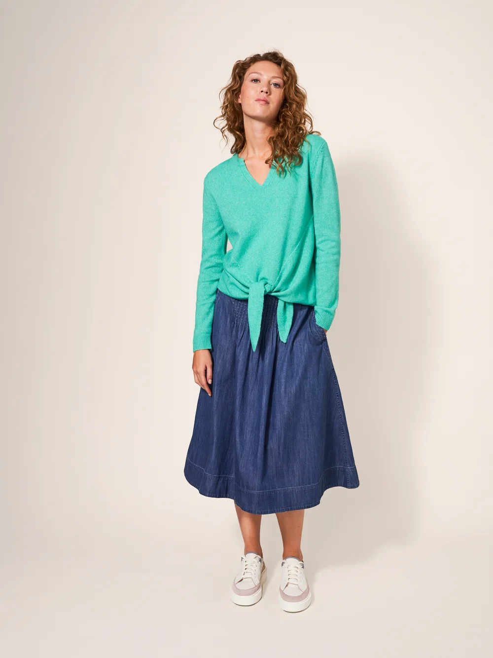 Trinny Pullover mit Bindesaum - Hellblau - 38 Bild 1