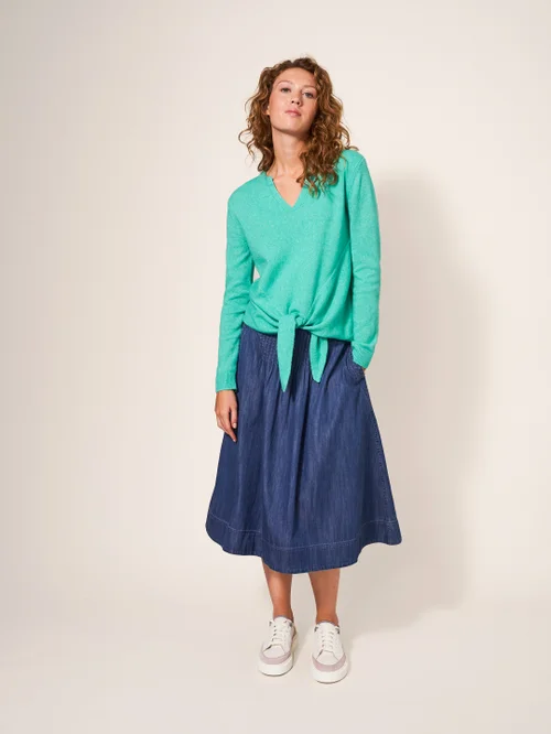 Trinny Pullover mit Bindesaum - Hellblau - 38 Bild 1