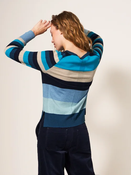 Urban Pullover mit Colour-Block-Design - Blaugrün Mehrfarbig - 38 Bild 3
