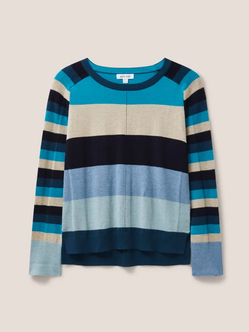 Urban Pullover mit Colour-Block-Design - Blaugrün Mehrfarbig - 38 Bild 4