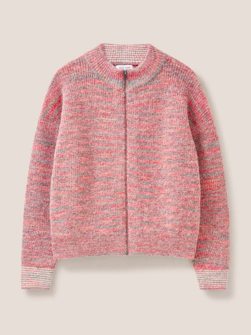 Weekend Strickjacke im Bomberstil - Pink Mehrfarbig - 38 Bild 4