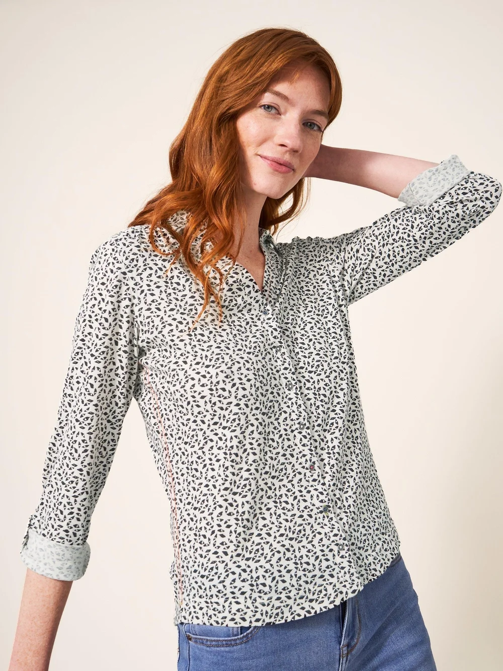 Jerseybluse Annie - Ivory Mlt - 34 Bild 1