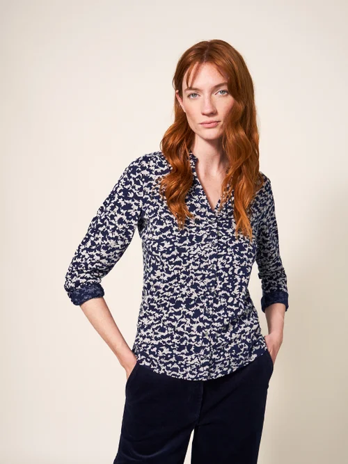Annie Jersey-Hemd - Natur Aufdruck - 34 Bild 2