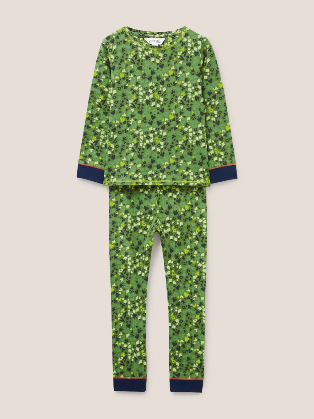 Pyjama-Set mit Tarnmuster - Grüner Aufdruck - 3-4 Jahre Bild 1