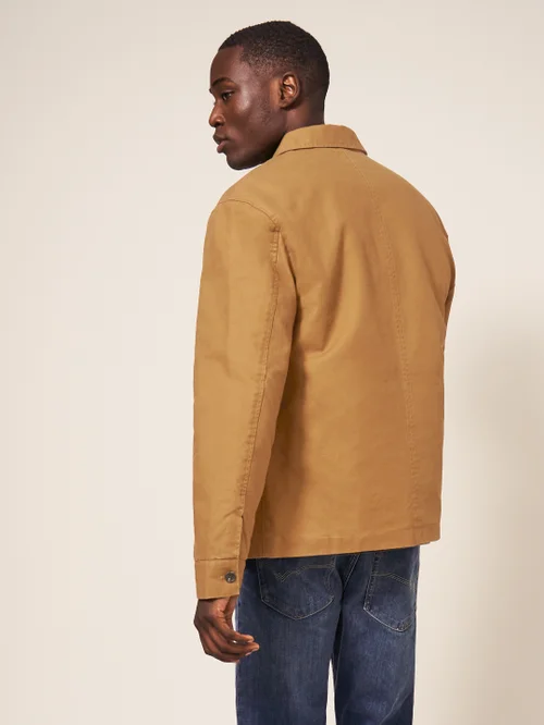 Trucker Jacke aus Segeltuch - Dunkelbraun - L Bild 3