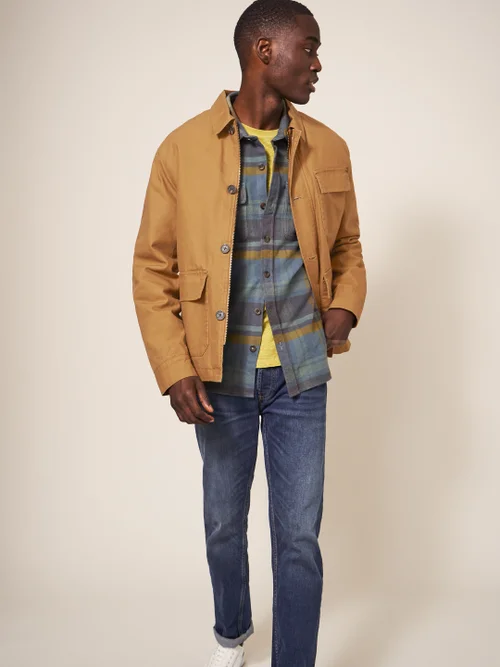 Trucker Jacke aus Segeltuch - Dunkelbraun - L Bild 1