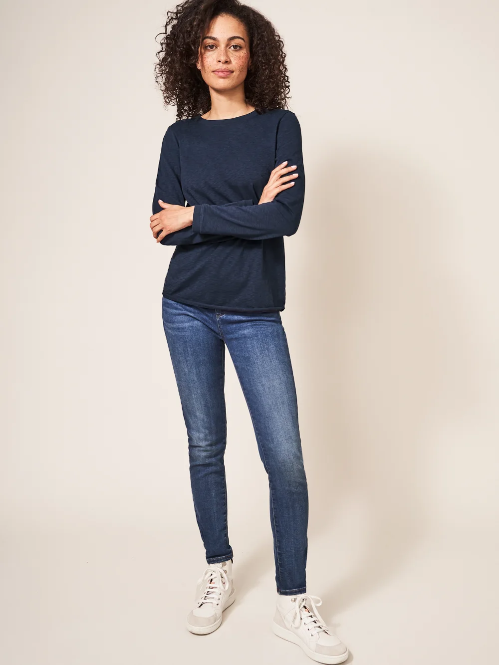 Cassie Langarmshirt mit Rundhalsausschnitt - Französisches Marineblau - 34 Bild 1