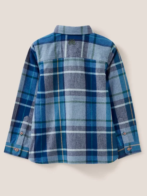 Kariertes Flanellhemd - Blau Mehrfarbig - 3-4 Jahre Bild 3