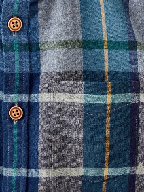 Kariertes Flanellhemd - Blau Mehrfarbig - 3-4 Jahre Bild 2