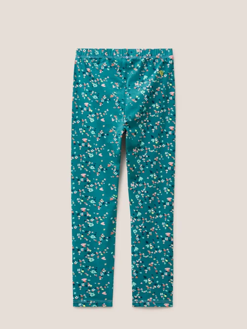 Legging mit Punkt-Aufdruck aus Jersey - Blaugrüner Aufdruck - 3-4 Jahre Bild 3