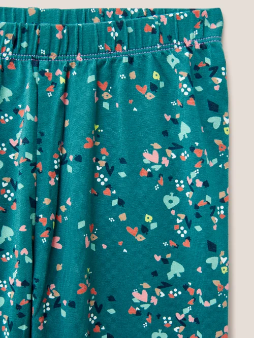Legging mit Punkt-Aufdruck aus Jersey - Blaugrüner Aufdruck - 3-4 Jahre Bild 2