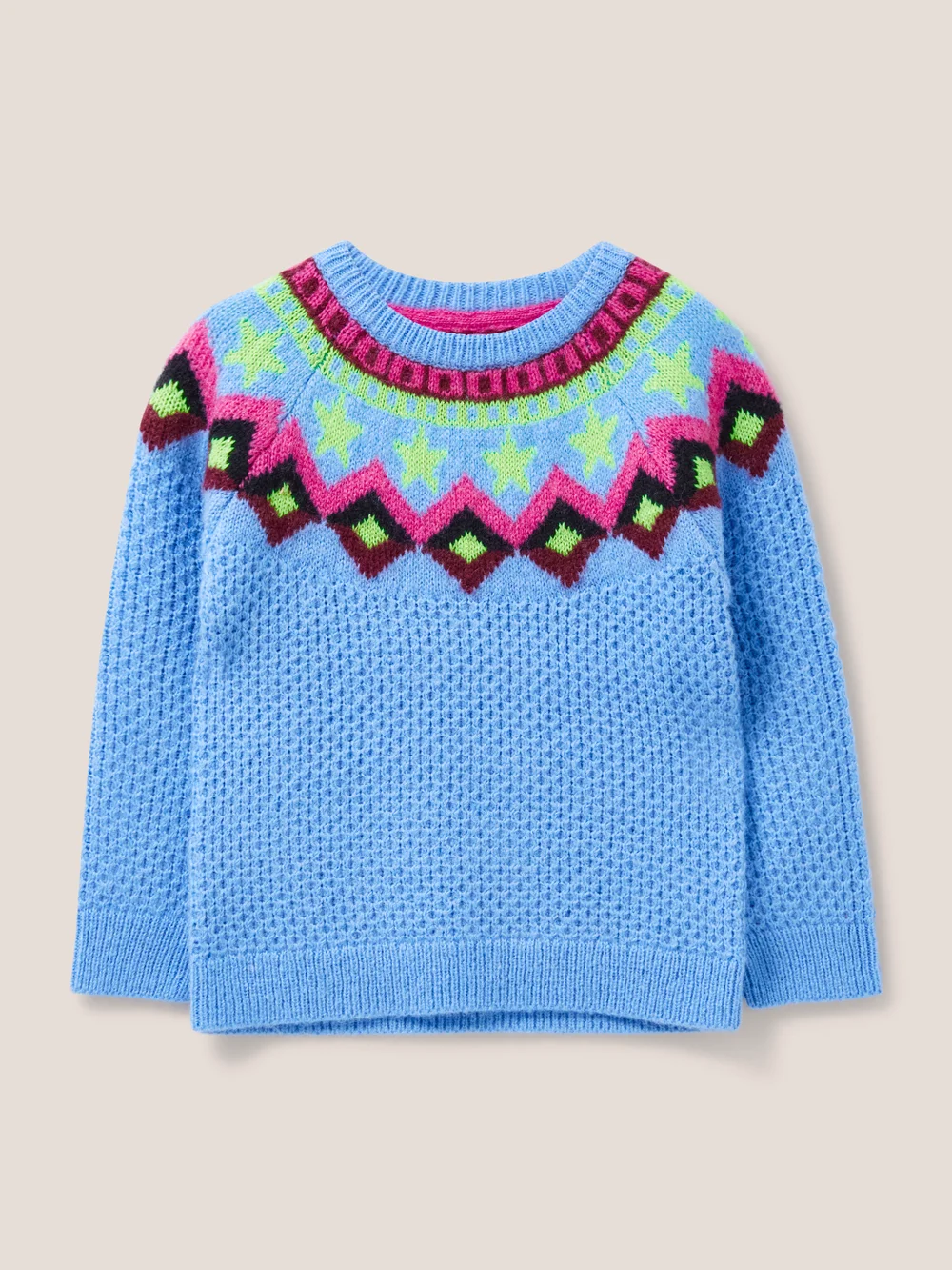 Pullover mit Fairisle-Muster - Blau Mehrfarbig - 3-4 Jahre Bild 1