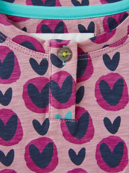Jerseytop mit Herz-Print - Pinkfarbener Aufdruck - 3-4 Jahre Bild 2