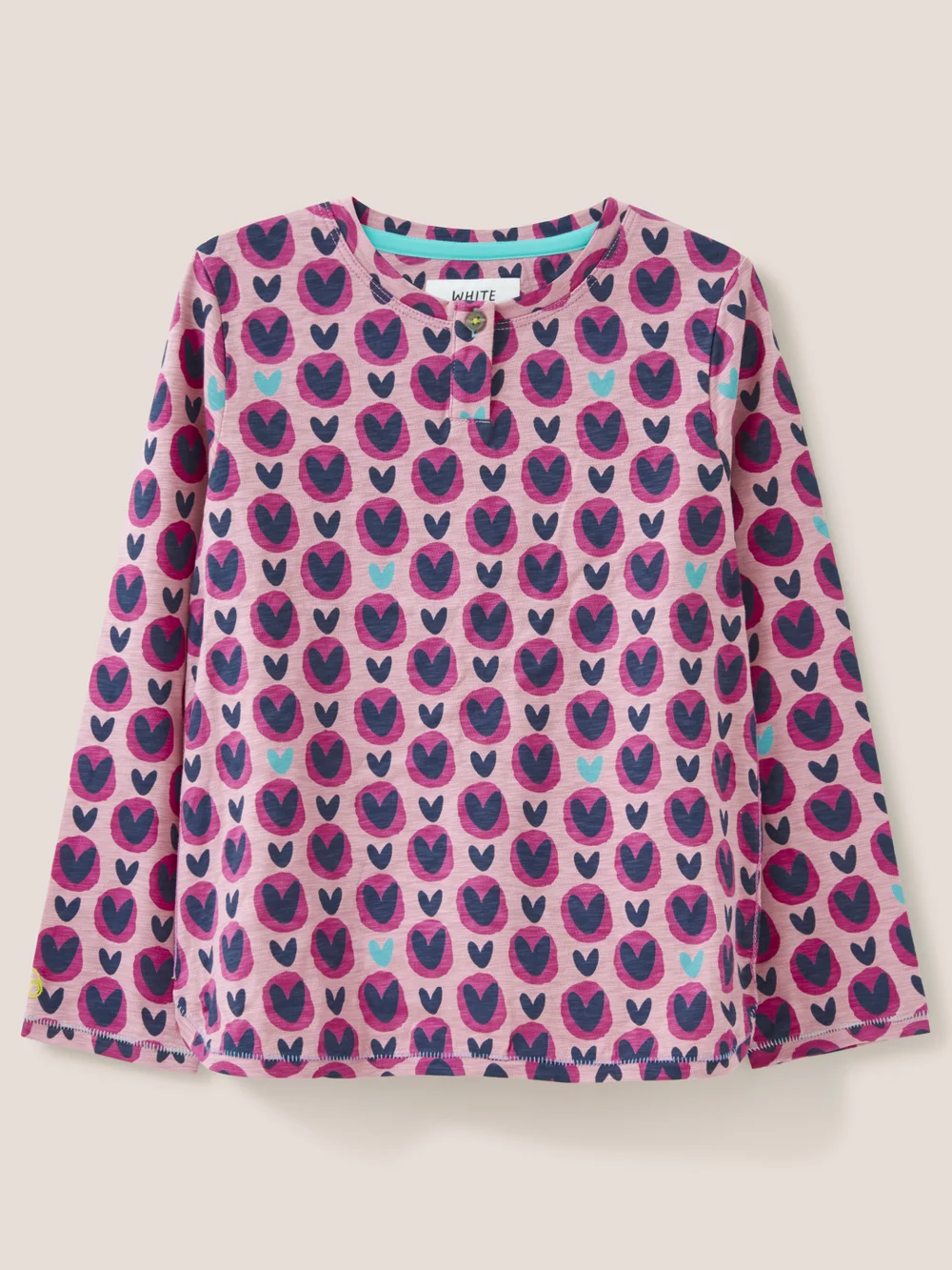 Jerseytop mit Herz-Print - Pinkfarbener Aufdruck - 3-4 Jahre Bild 1