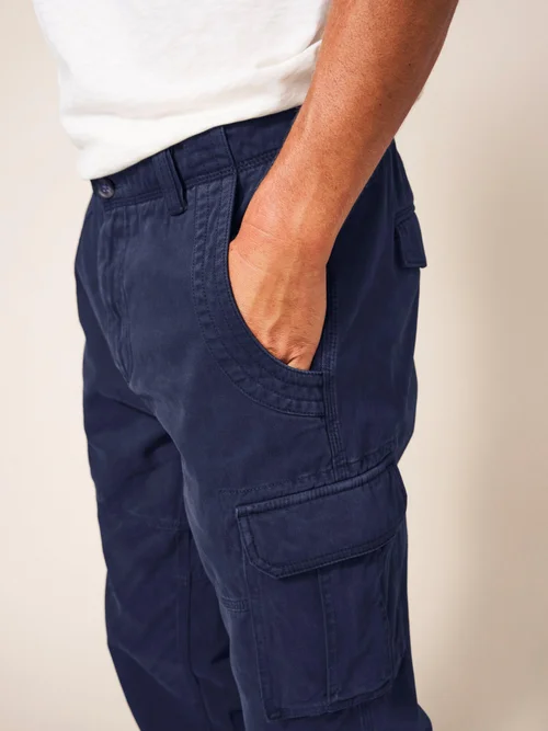 Cargohose Kegworth aus Bio-Baumwolle - Dark Navy - 30/R Bild 3