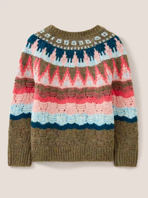 Mini Me Pullover mit Fairisle-Muster - Grün Mehrfarbig - 3-4 Jahre Bild 3