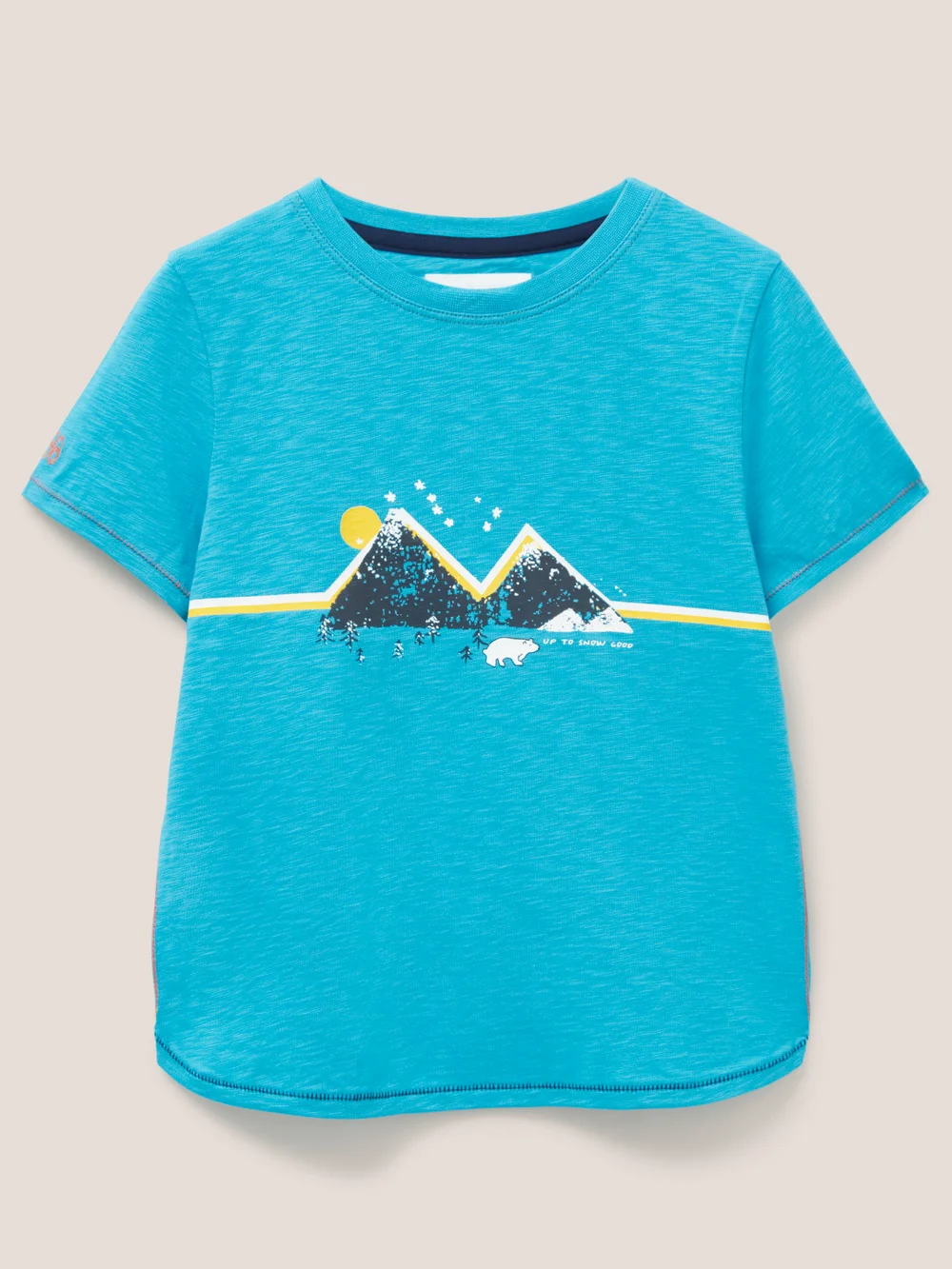 T-Shirt mit Bergmotiv - Mittel-Blaugrün - 3-4 Jahre Bild 1