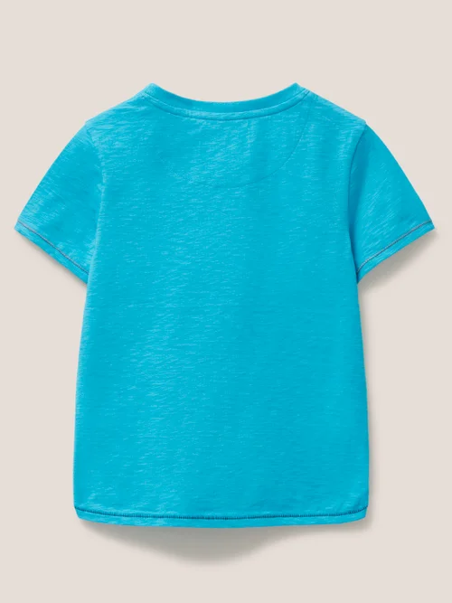 T-Shirt mit Bergmotiv - Mittel-Blaugrün - 3-4 Jahre Bild 3