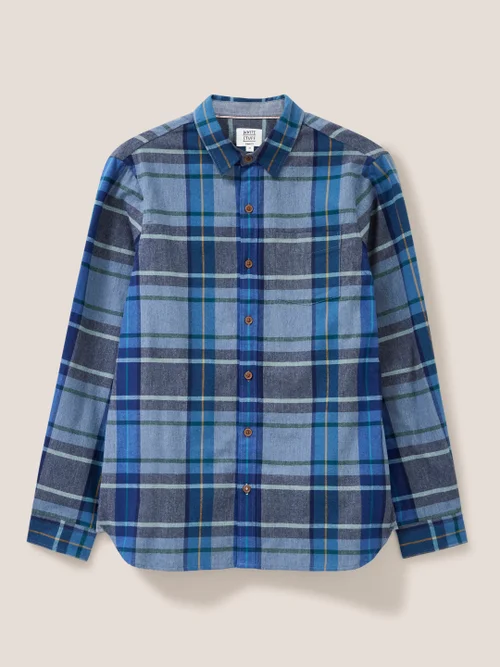 Moxley Gebürstetes Karohemd - Mittelblau - L Bild 4