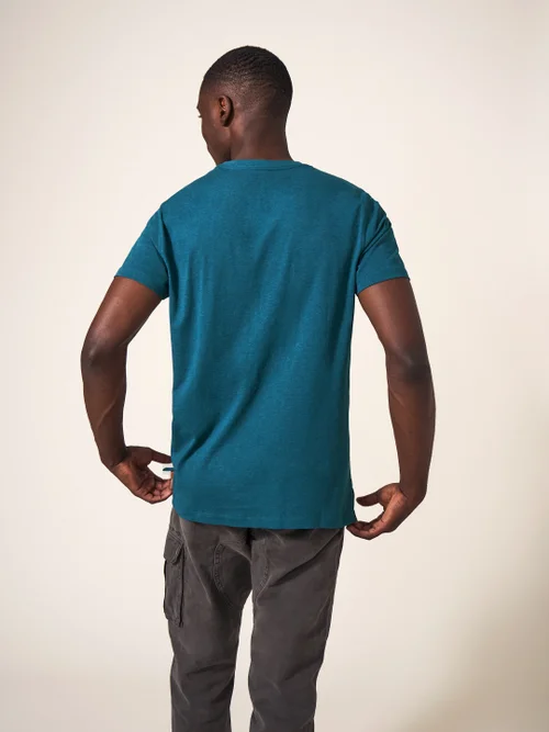 T-Shirt mit Fischmotiv - Mittel-Blaugrün - L Bild 3