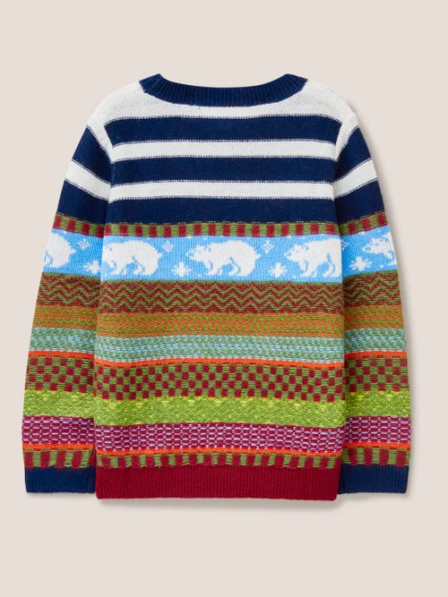 Pullover mit Eisbärenmuster - Orange Mehrfarbig - 3-4 Jahre Bild 3