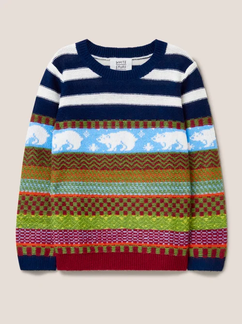 Pullover mit Eisbärenmuster - Orange Mehrfarbig - 3-4 Jahre Bild 1