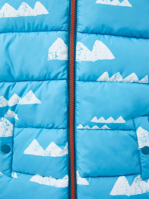 Bedruckte Steppjacke - Blauer Aufdruck - 3-4 Jahre Bild 2