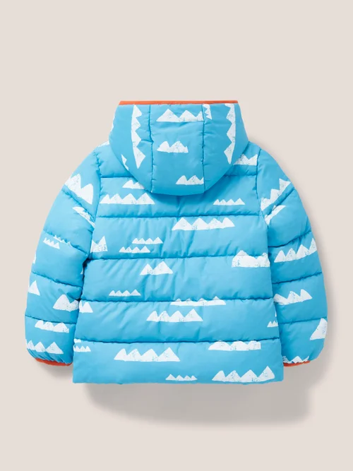 Bedruckte Steppjacke - Blauer Aufdruck - 3-4 Jahre Bild 3