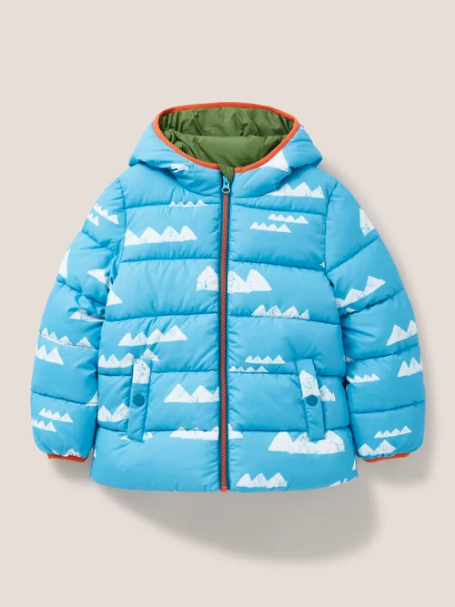Bedruckte Steppjacke - Blauer Aufdruck - 3-4 Jahre Bild 1