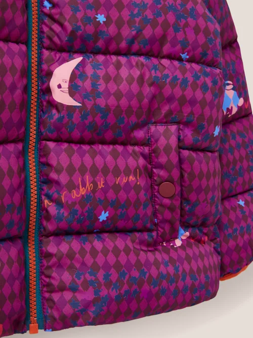 Bedruckte Steppjacke - Pinkfarbener Aufdruck - 3-4 Jahre Bild 2
