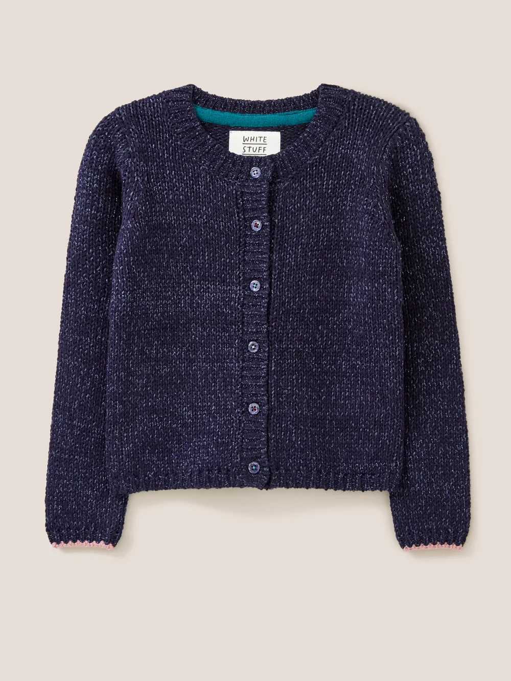 Glitzer-Strickjacke - Dunkel-Marineblau - 3-4 Jahre Bild 1