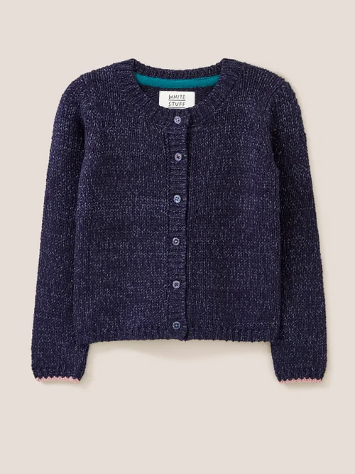 Glitzer-Strickjacke - Dunkel-Marineblau - 3-4 Jahre Bild 1