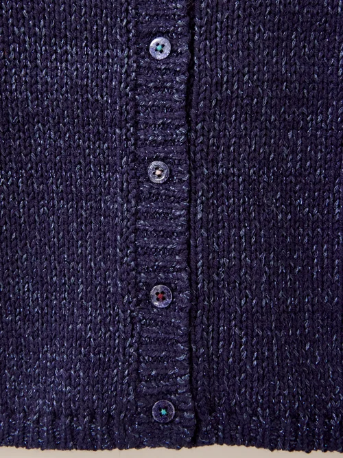 Glitzer-Strickjacke - Dunkel-Marineblau - 3-4 Jahre Bild 2